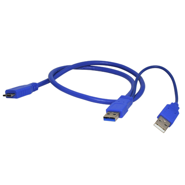 Cable USB 3.0 Dual, A Macho a Micro B Macho con Extra Power de 0.60 metros USB3CAMBDUAL