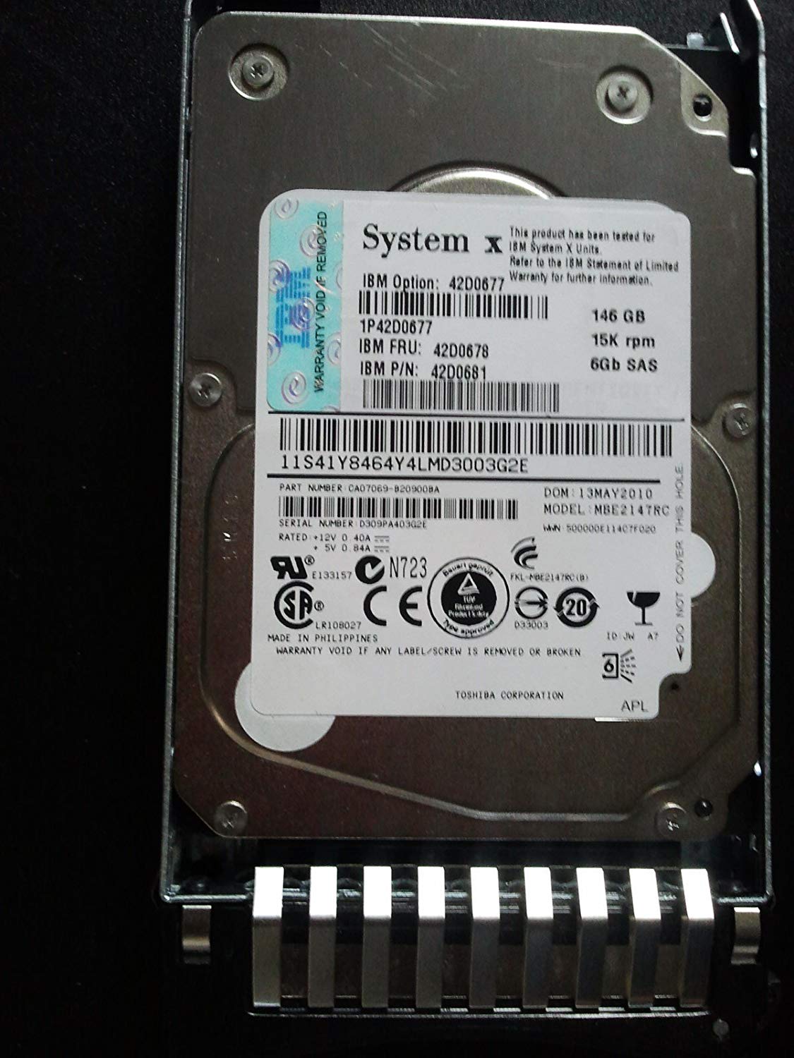 IBM 44W2265 - 300GB 2.5" SAS 10K 6Gb/s Slim-HS