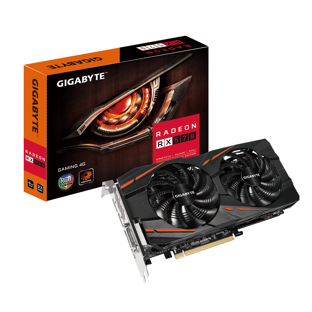 GIB VC GV-RX570GAMING-4GD AORUS Radeon RX 570 4G GDR5 PICE DVI/HDMI/3xDP