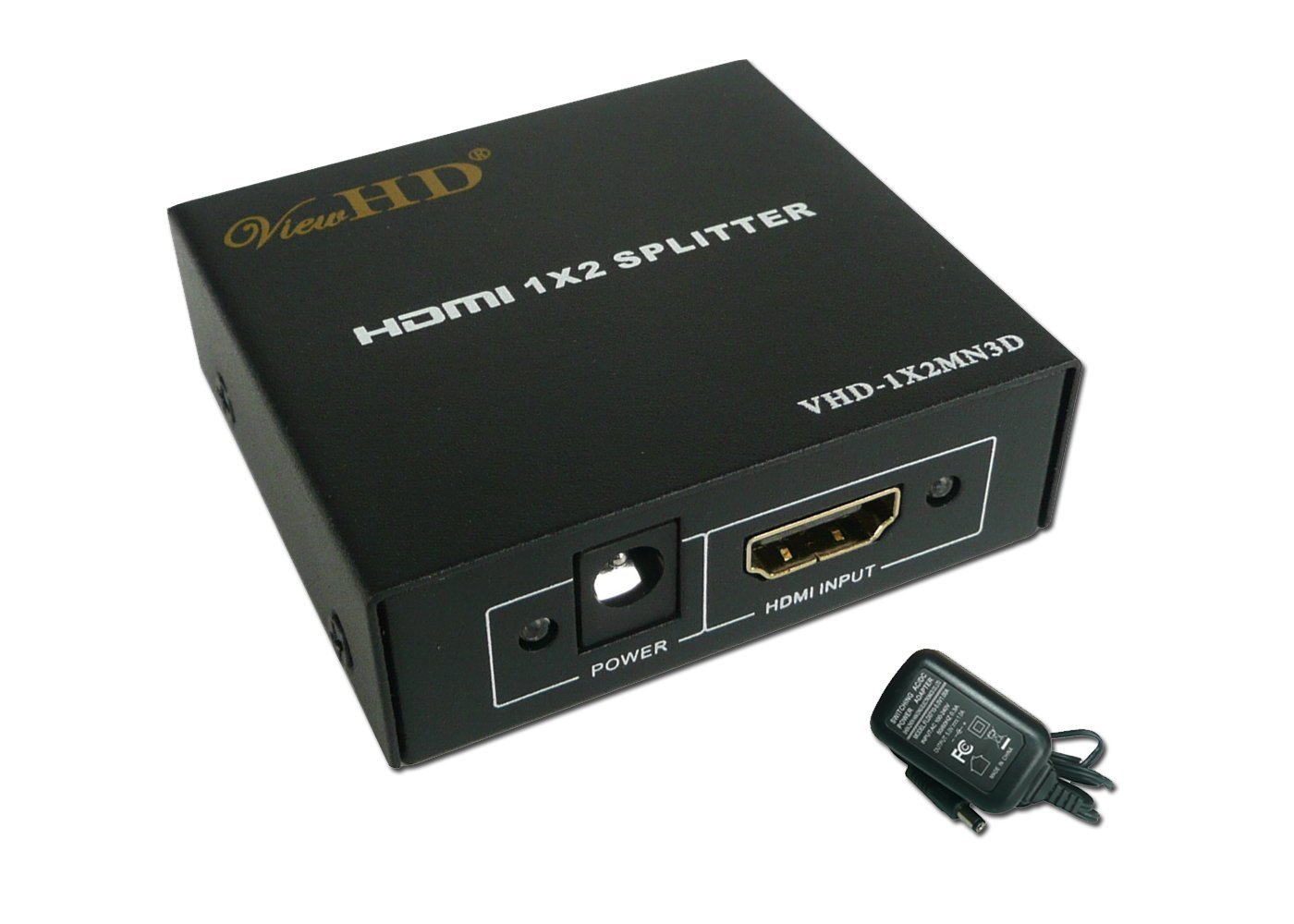 ViewHD 2 Port 1x2 Powered HDMI Mini Splitter for 1080P & 3D