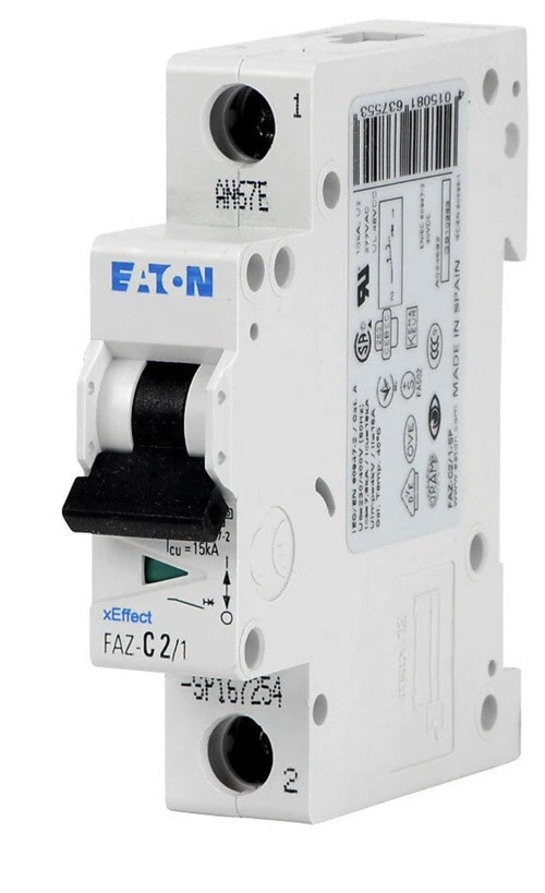 CIRCUIT BREAKER 2A, 1 POLE 277VAC | EATON | FAZ-C2/1