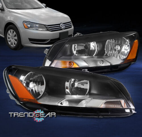 Faros halógenos para 2012 2013 2014 2015 Volkswagen Passat faro negro