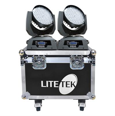 Par de cabezas moviles wash con case WASH LED 108