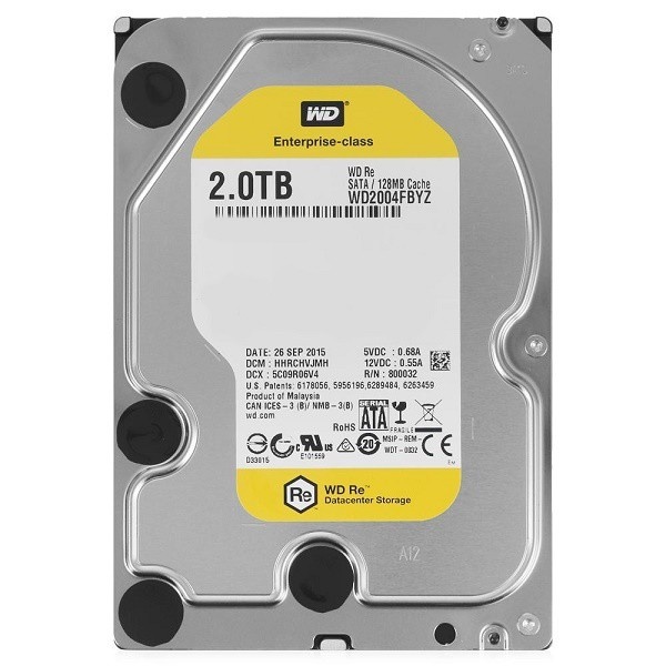 Disco Duro Interno Western Digital WD RE 3.5pulgadas, 2TB, SATA III, 6 Gbit/s, 7200RPM, 128MB Cache - para NAS de 6 a 12 BahIas