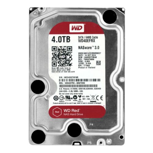 WD RED 4TB 5.4K 64MB SATA III 3.5 WD40EFRX NASware 3.0
