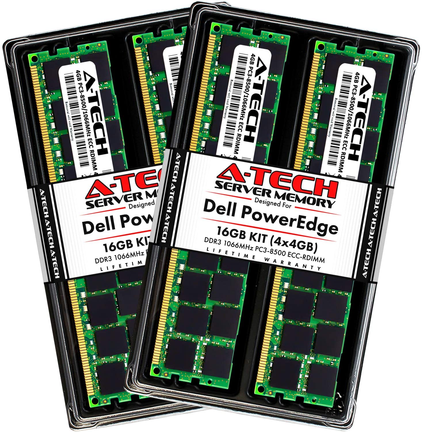 16 GB Kit - 4 x 4 GB - para Dell PowerEdge Serie R310 -ECC Registered- R515 R710 -ECC Registered- R810.