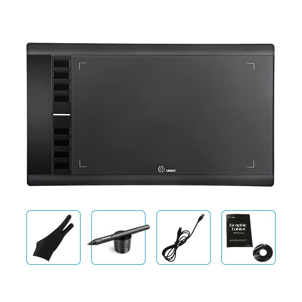 Graphics Tablet M708 UGEE 10 x 6 inch Large Active Area Drawing Tablet