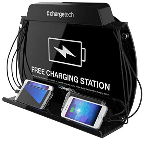 ChargeTech - Base de carga para teléfonos celulares montados en la pared, cables de alta velocidad para todos los dispositivos, Modelo: WM9