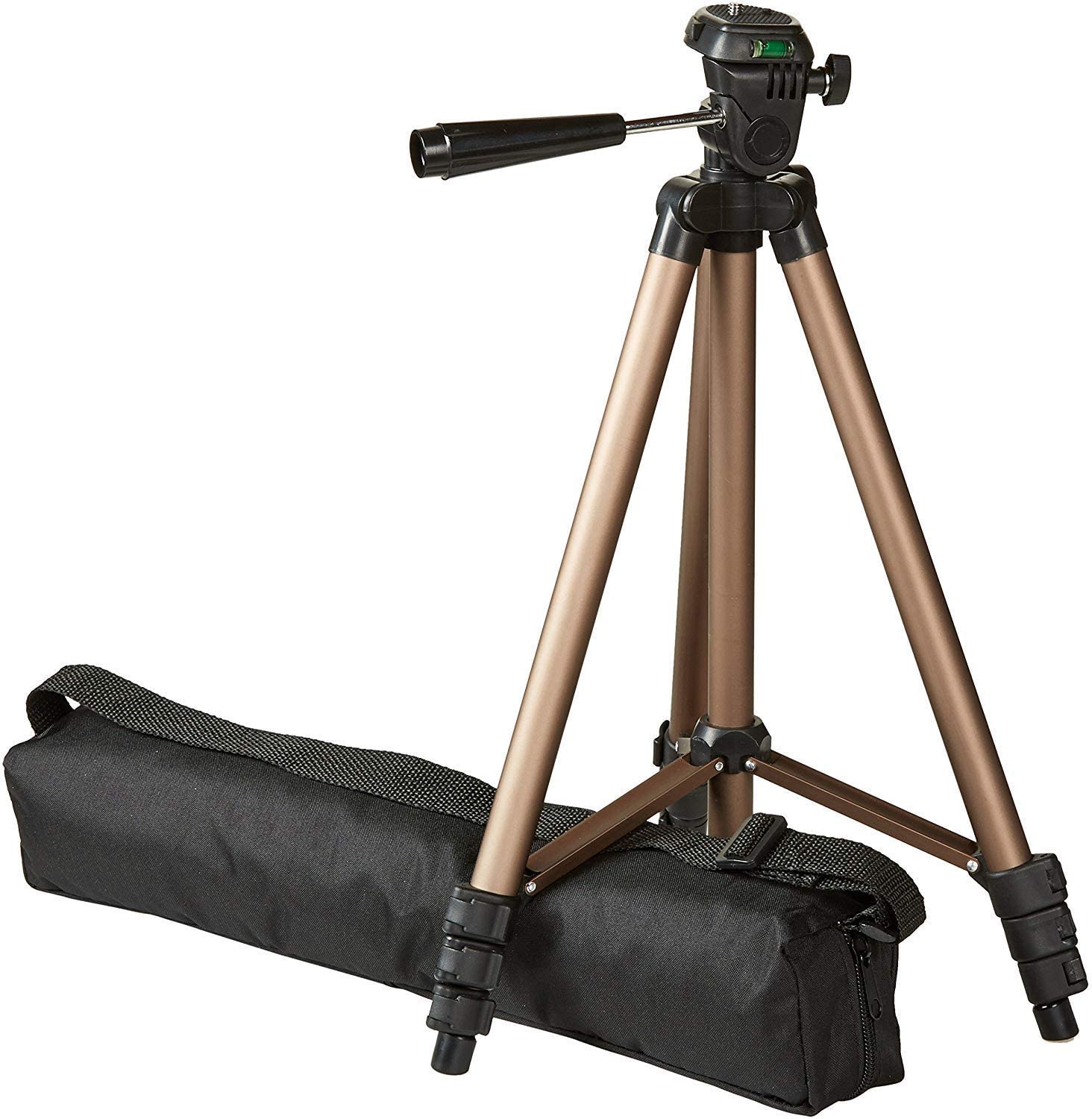 Amazon Basics Soporte de trípode ligero para camara con bolsa – 16.5 – 50 pulgadas