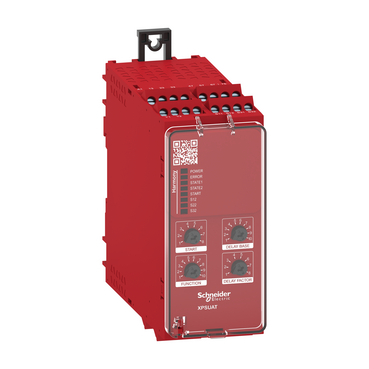 MÓDULO DE SEGURIDAD HARMONY XPSU, CAT4, INCLUYE XPSUAK CON SALIDAS RETRASADAS, 24 V CA O CC, TORNILLO | SCHNEIDER | XPSUAT13A3AP