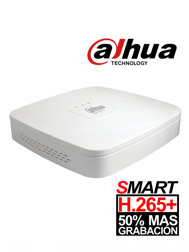 DAHUA XVR4108CBX1 - DVR 8 Canales HDCVI pentahibrido 1080p Lite / H265+ / HDMI / VGA / 2 Ch IP adicionales 8+2 / 1 SATA Hasta 6TB / P2P / Smart audio HDCVI