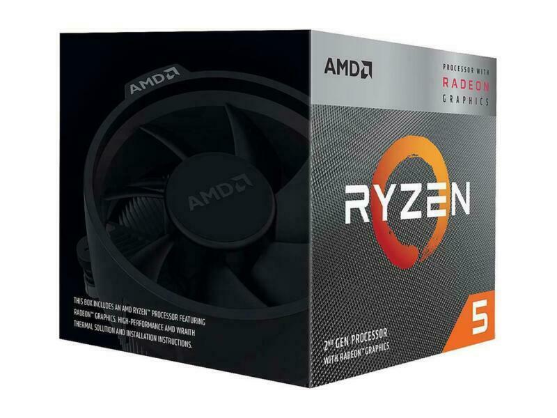 AMD Ryzen 5 3400G 4-Core Desktop Processor with Radeon RX Graphics 65W Socket