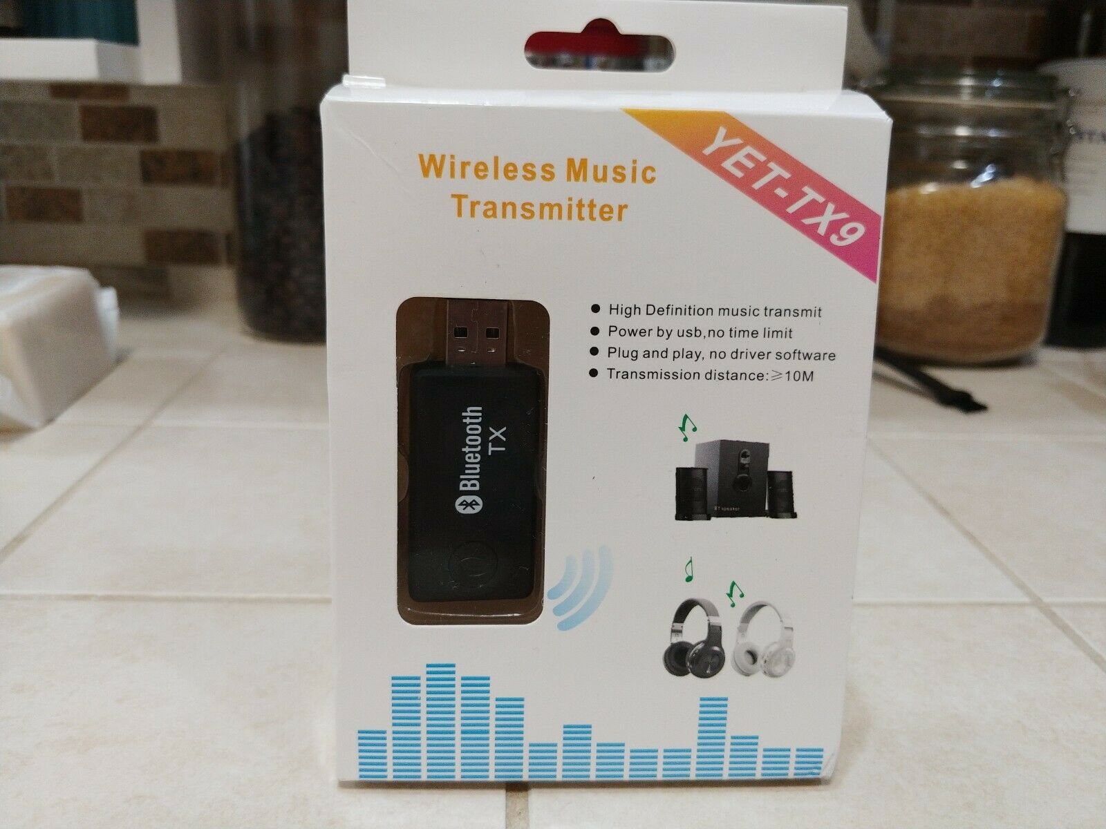 Yet-TX9  Wireless Music transmitter 10m transmit distance open box