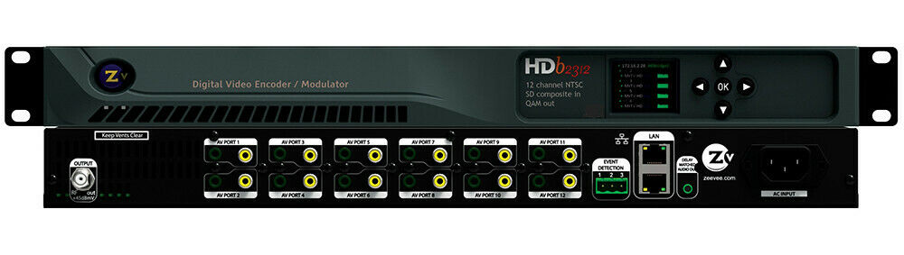 ZeeVee HDb2312 12 Composite Channel SD Digital Video Encoder/QAM Modulator