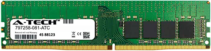 A-Tech 8 GB de repuesto para HP 797258-081 - DDR4 2133MHz PC4-17000 ECC sin búfer UDIMM 2rx8 1.2v - Memoria RAM de servidor único (797258-081-ATC)