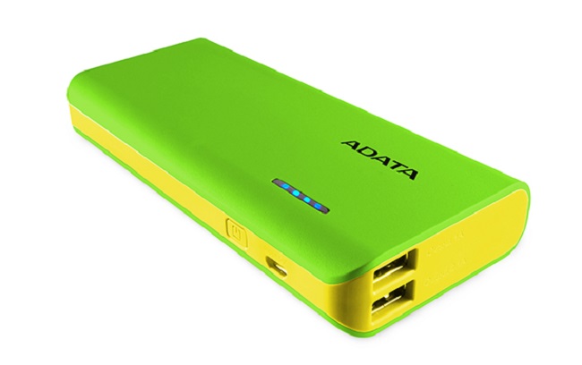 CARGADOR PORTATIL ADATA PT100 VERDE/AMARILLO (APT100-10000M-5V-CGRYL