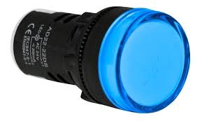 LAMPARA INDICADORA LUZ LED PILOTO EMPOTRABLE 22MM 12VDC AZUL