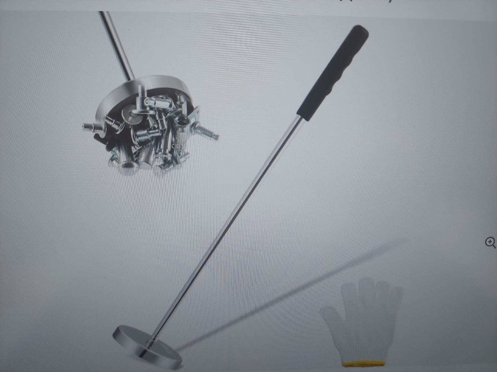 VEVOR Telescoping Magnetic Sweeper Pickup Tool with Glove, 3.5Inch?35lbs) QJ8010