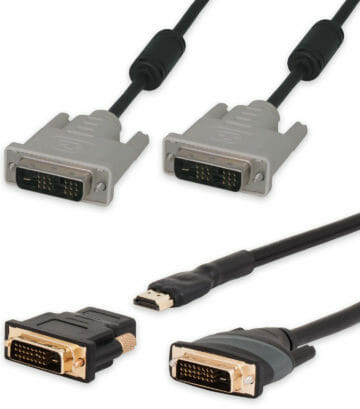 HDMI Type A Male to DVI-D Male Cable, 1.8 m (6 ft.). Not 
for use with CP-RG cover plates.