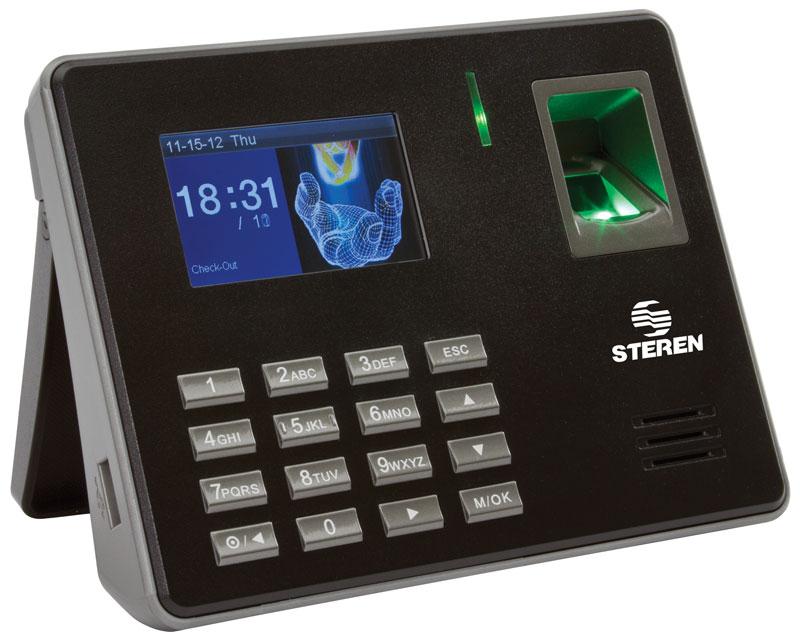 Reloj checador con identificador de huella digital