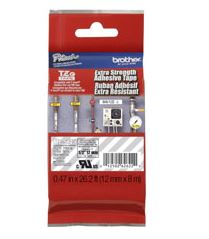 CINTA BROTHER TZES135 BLANCO SOBRE TRANSPARENTE 12 MM ERESISTENTE