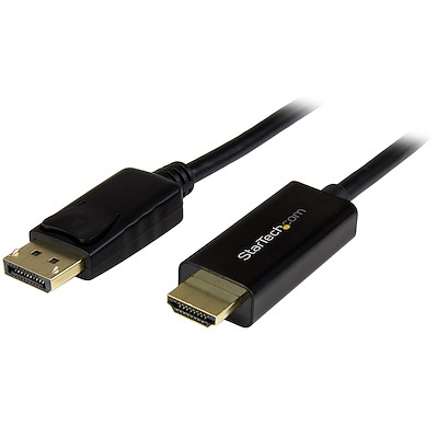 Cable 2m DisplayPort a HDMI - 4K 30Hz - Cable Adaptador Pasivo DisplayPort a HDMI - Cable Conversor DP 1.2 a HDMI para Monitor - con Conector DP con Pestillo