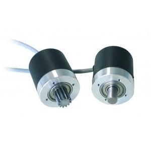 Rotary potentiometer with 30 mm fixing flange screw holes.
Mounting by fixing flange screw holes.