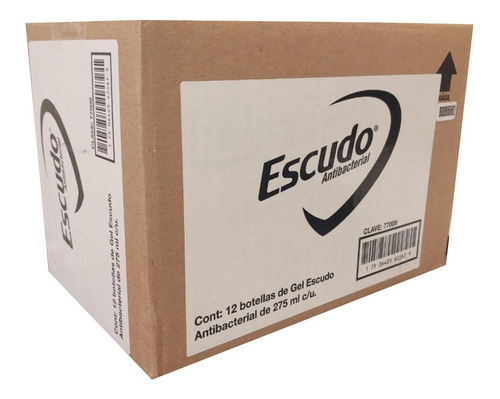 GEL ANTIBACTERIALES ESCUDO CAJA CON 12 BOTELLAS 275ML. C/U