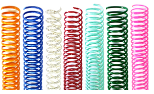 Millar de espiral de plastico de 25 mm, paso 3, color morado