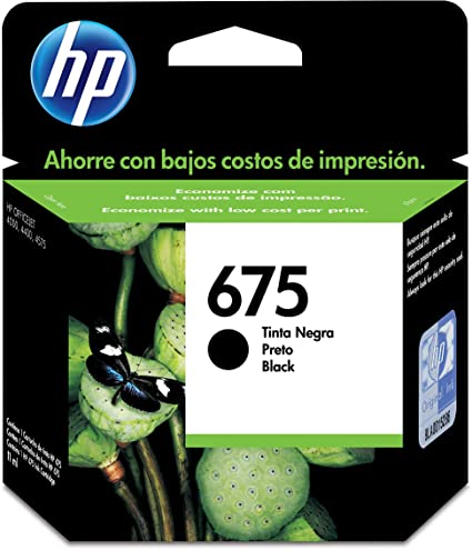 HP Cartucho de Tinta 675 Negra Original (CN690AL)