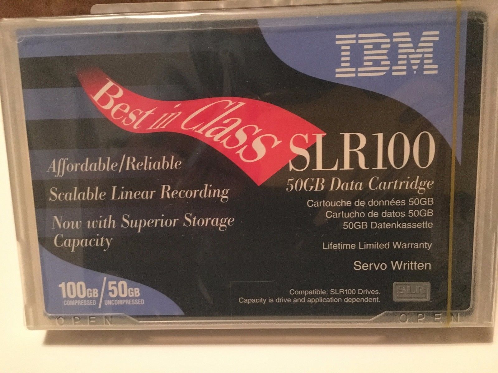 Cartucho de cinta de datos IBM SLR100 50/100GB  35L0968