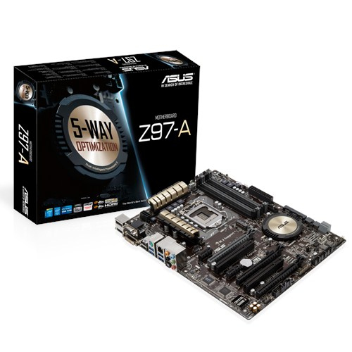 ASUS MB Z97-A SOCKET 1150 INTEL Z97 4xDDR3 MAX 32GB DIMM VGA/DVI/HDMI/DISPLAYPORT ATX