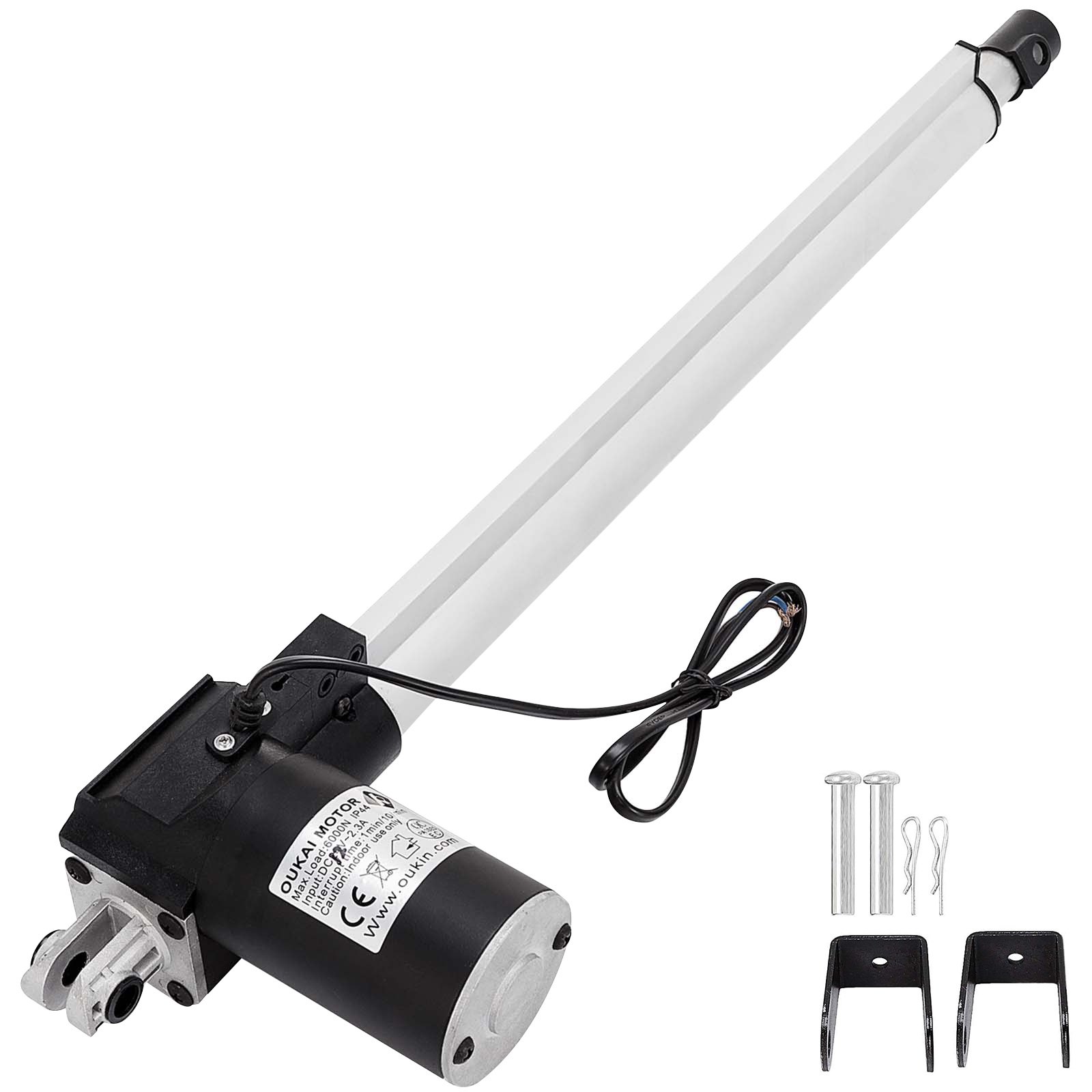 VEVOR Actuadores eléctricos de carrera de 16 pulgadas DC 12V con soporte de montaje Actuadores de servicio pesado 6000N / 1320LB para sillón reclinable TV Mesa Elevador Cama de masaje Sofá eléctrico