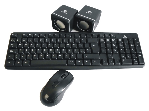 NACEB BD NA-228 COMBO: TECLADO,MOUSE Y BOCINA COLOR NEGRO
