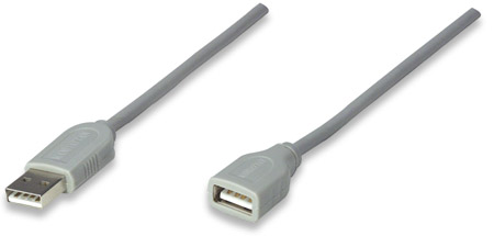 MANHATTAN CB 317238 CABLE USB EXTENSION 3.0M GRIS