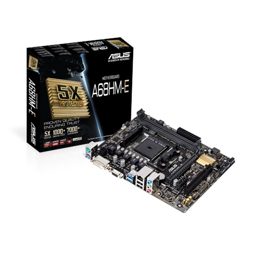 ASUS MB A68HM-E AMD SOCKET FM2+,ATHLON A SERIES CHIPSET AMD A68H, 2XDIMM DDR3 MAX 32GB, AMD RADEON R/HD8000/HD7000, SUPPORT WINDOWS 8.1/8/7 (32/64 BITS) XP 32 BITS