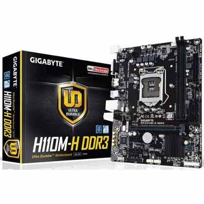 GIGABYTE MB GA-H110M-H DDR3-LA, SUPPORT INTEL CORE I7/I5/I3/PNTIUM/CELERON SOCKET LGA 1151, CHIPSET INTEL H110, 2 X DDR3 MAX 32 GB RAM, SUPPORT WINDOWS 10/8.1 64BITS, WINDOWS 7 32/64 BITS