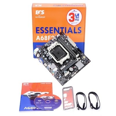 ECS MB A68F2P-M4, SUPPORT SOCKET FM2+ SERIE A/E, CHIPSET A68H, 2 X DDR3 MAX 16GB, PCI EXPRESS X16/X1, 1 X HDMI, 1 X D-SUB, 2 X USB 3.0, 2 X USB 2.0, SUPPORT WINDOWS 7/8/8.1 32/64 BITS