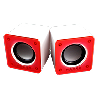 NACEB MM NA-105R BOCINA CON PEQUEÃ‘O SUBWOOFER INTERNO ROJO