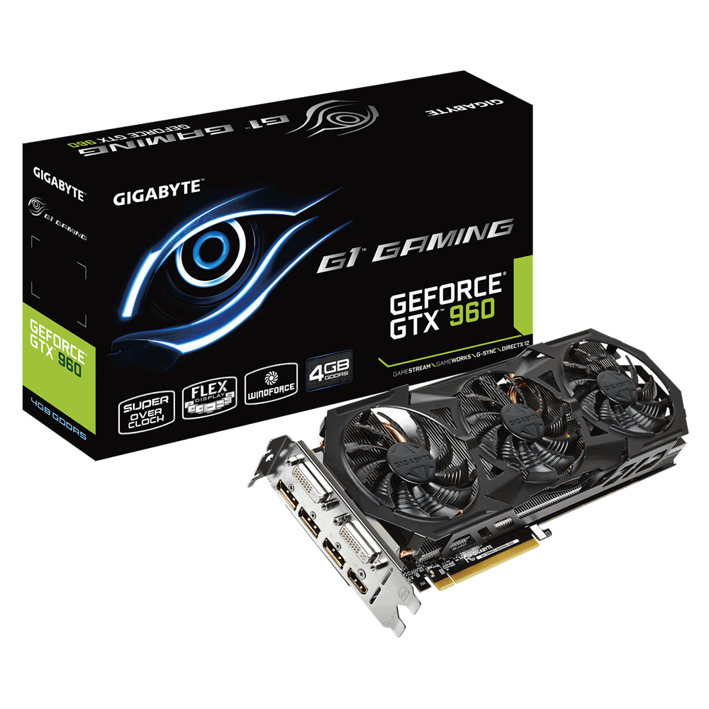 GIGABYTE VC GV-N960WF2-4GD-LA GTX 960 4GB DDR5 OC 128B PCIE DVII/DVID/HDMI/DP Retail