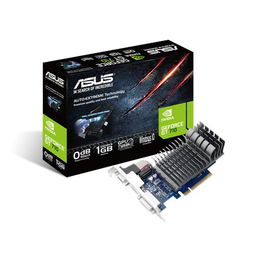 ASUS VC 710-1-SL, NVIDIA GEFORC GT 710, PCI EXPRESS 2.0, OPEN GL 4.4, DDR3 1GB, MULTI VIEW D-SUB/DVI/HDMI