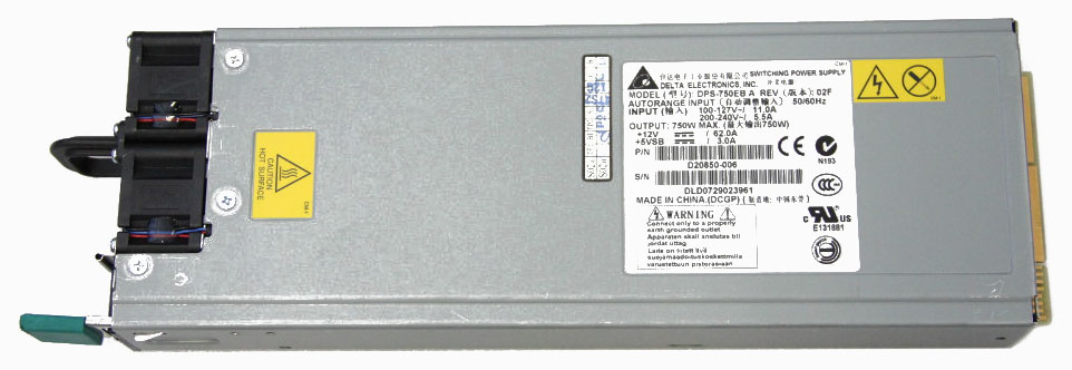 Intel 750-Watts Power Supply Mfr P/N D20850-006