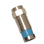F Connector for RG6 Quad - Blue - 20 pk