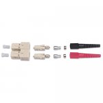 Connector, SC, Multimode, Duplex, Ivory Housing with 3.0 mm blac