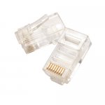 Modular Plug - 8P8C - Round Cable - Solid Wire - 50 uin gold - 1