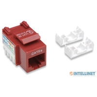 JACK RJ45 CAT5E INTELLINET UTP KEYSTONE DE IMPACTO ROJO