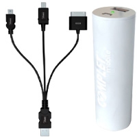 BATERIA DE RESPALDO COMPLET, MICROPOWER 3000 MAH, USB 5V, CON CABLE UNIVERSAL INCLUIDO, BLANCO