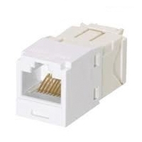 JACK RJ45 CONDUNET/ CAT. 5E/ COLOR BLANCO/ TIPO KEYSTONE/ CON TAPA CUBRE POLVO ABATIBLE/ CONEXION CON HERRAMIENTA TIPO 110