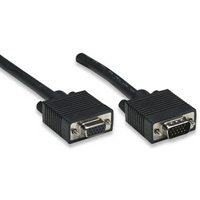 EXTENSION VGA MANHATTAN PARA MONITOR O PROYECTOR, MACHO-HEMBRA 11 MTS NEGRO