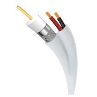 CABLE SIAMES WAM RG59 (MALLA 95%, CONDUCTOR 20 AWG) + 2/18 AWG, BLANCO, SIAMES, 150 MTS